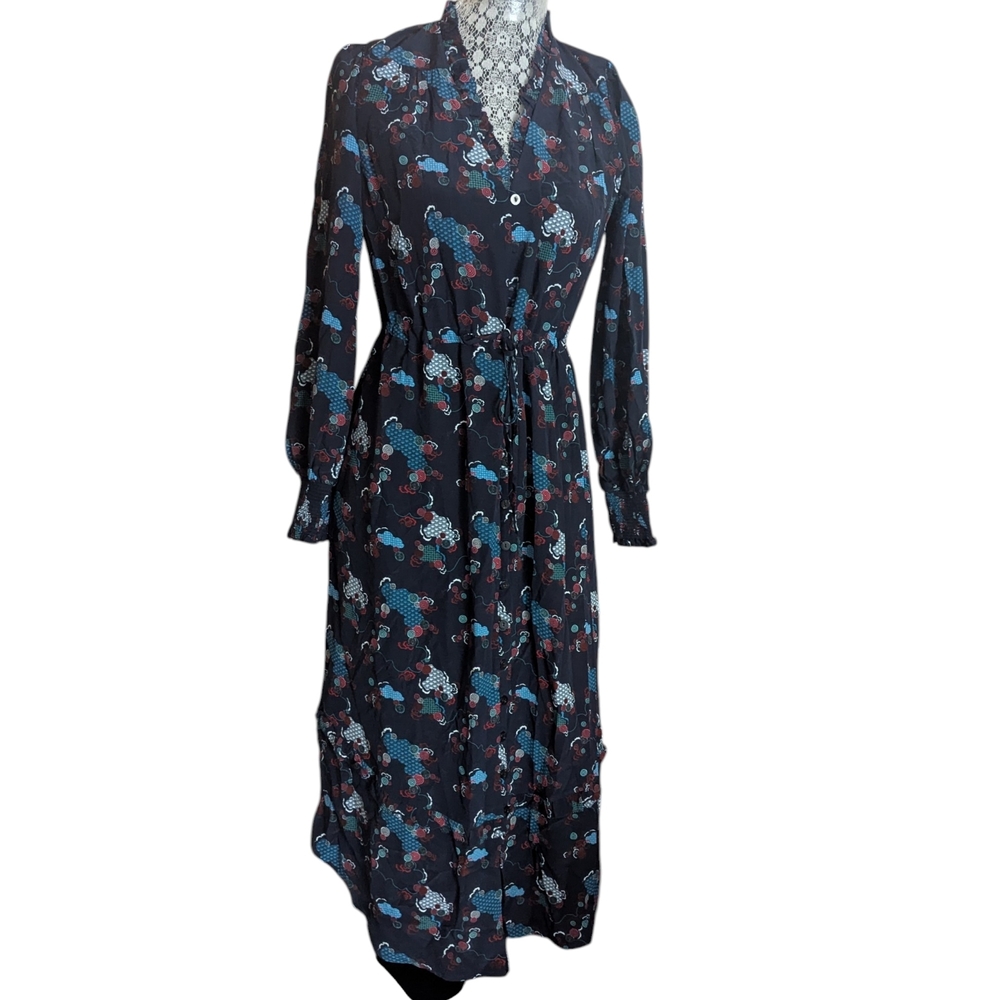 Cefinn Midi Length Silk Dress
